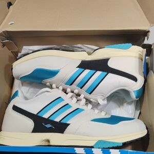 Adidas Men's White and Teal Athletic Shoes
